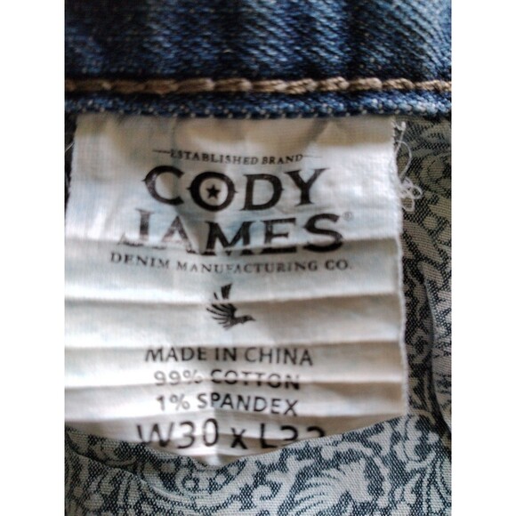 Cody James Men's Blue Jeans 2 way Stretch Worn Washed 5 Pocket Cowboy Core 30x32 - Picture 15 of 16